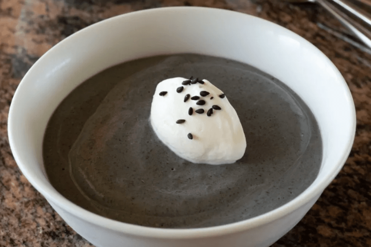 arigato - japanese cousine - black sesame pudding-